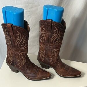 Ariat Dark Brown Leather Cowboy Boots